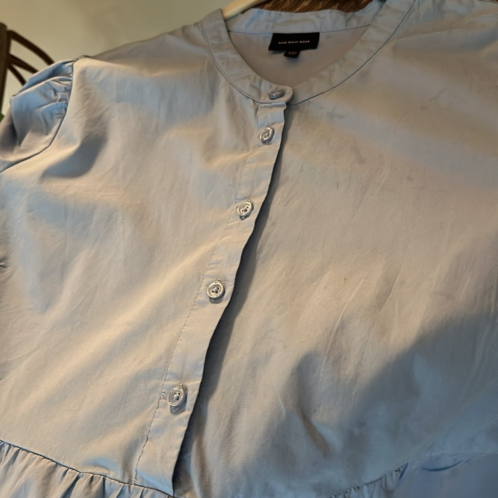 Who what wear blue XXL button front dress - Picture 7 of 7